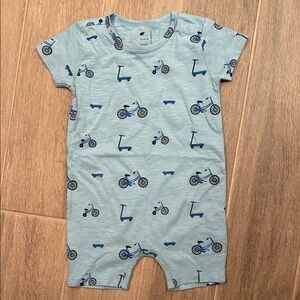Monica + Andy Slub Shorty Romper in On Wheels